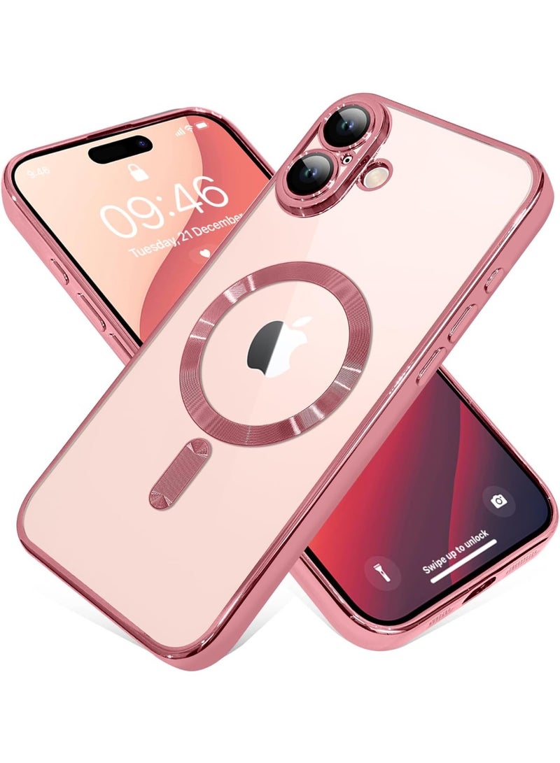 Magnetic for iPhone 16 Case with MagSafe [Never Yellowing] [Military Grade Drop Protection] Full Camera Lens Protector Plating Soft Clear Phone Case - Image 4